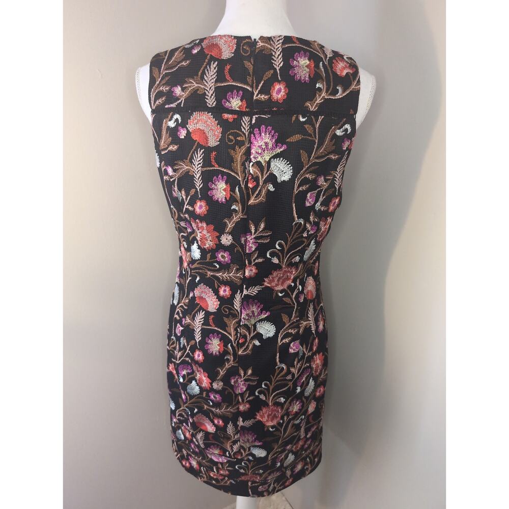 Whitehouse Black Market floral embroidery boho sleeveless black dress 8 - Picture 3 of 8